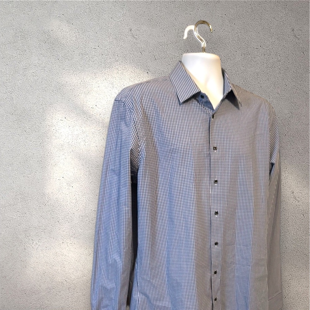Nordstrom Blue Dress Shirt Slim Fit - Picture 2 of 11